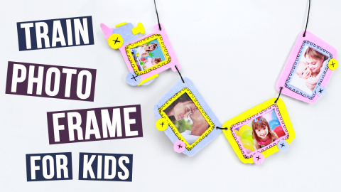  DIY Train Photo Frame For Kids 